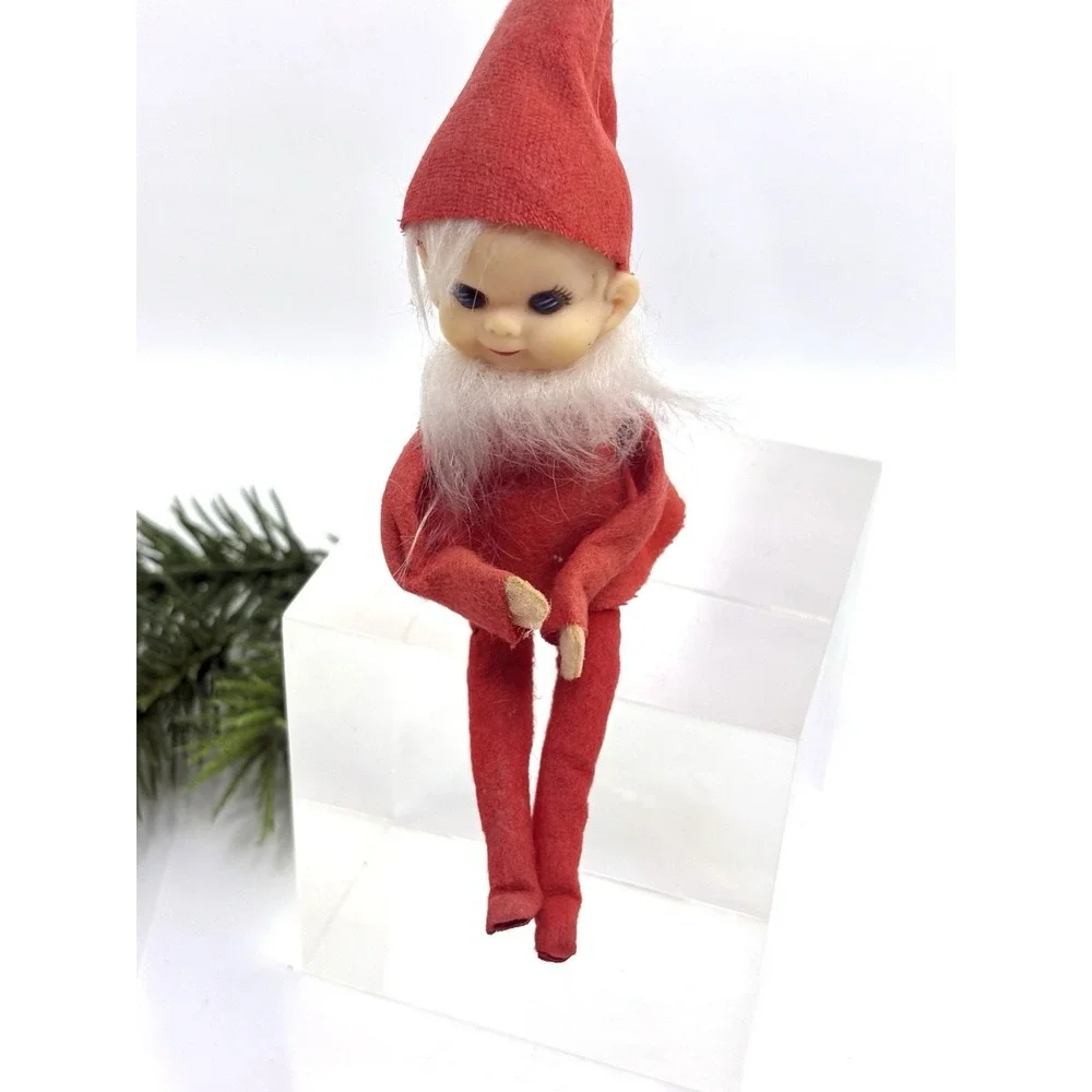 VTG Christmas Elf Knee Huggers Santa Ornaments Japan